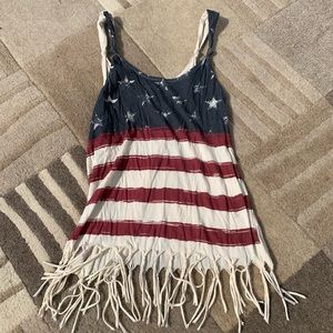 White crow American. Flag tank